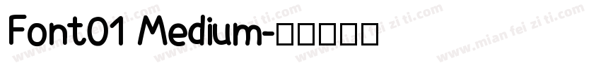 Font01 Medium字体转换